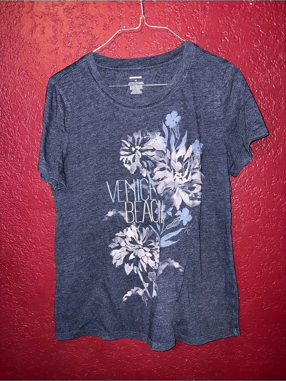 Sonoma Floral Graphic Tee Blue Medium